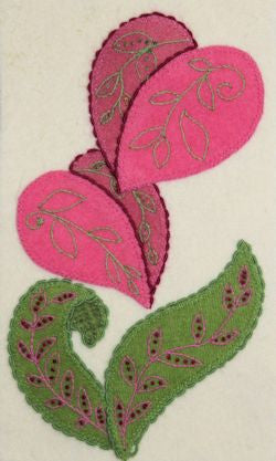 Valentine's Flower – Wool Applique