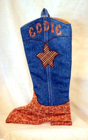 Cowboy Boot Christmas Stocking Pattern - DOWNLOAD SPECIAL!